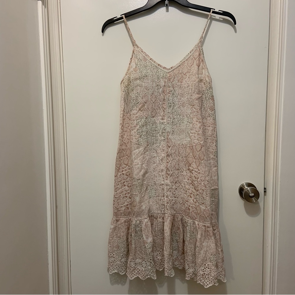 Rachel Zoe Boho Lace Ruffle Midi Dress - Size Medium